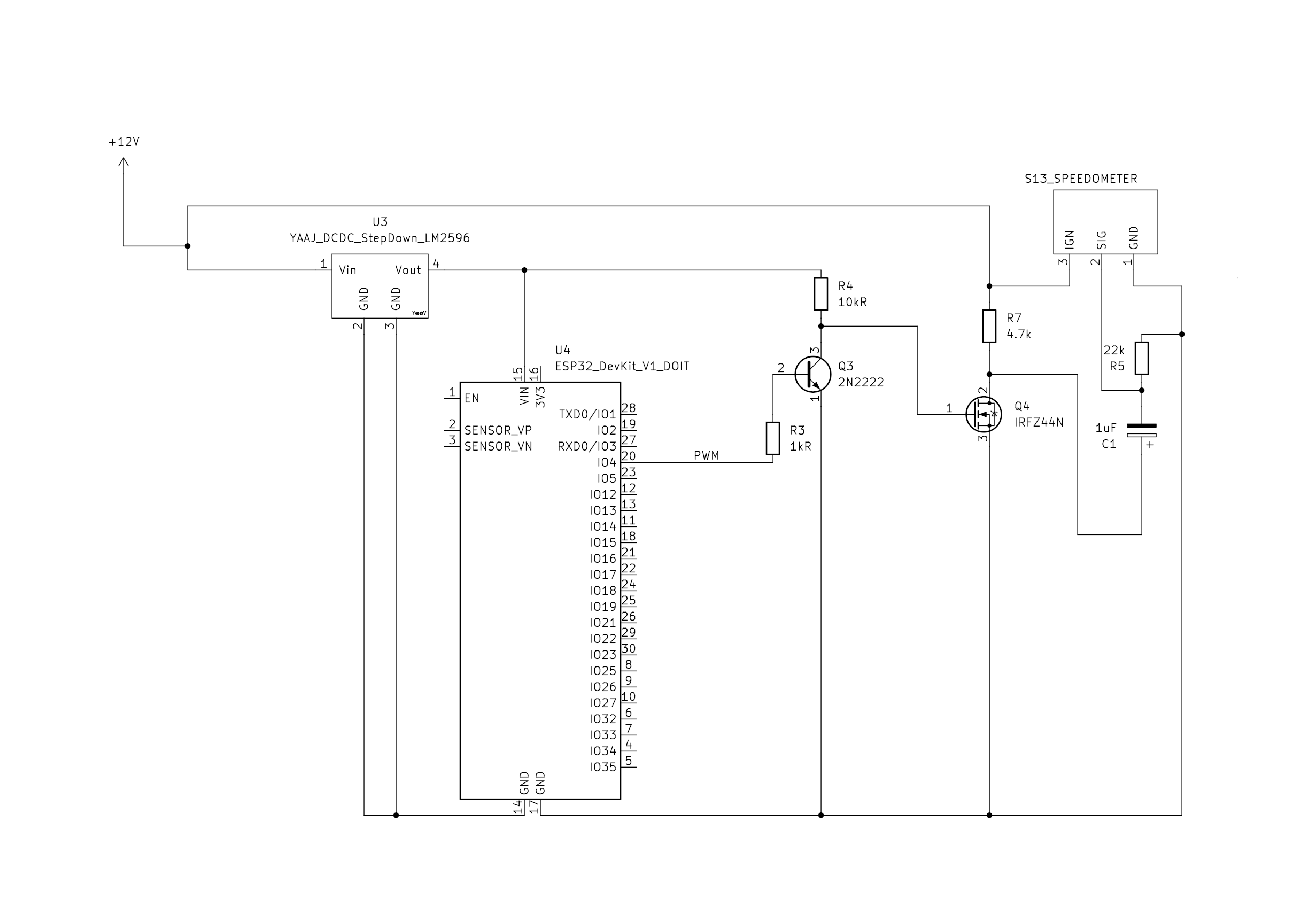 Speedometer Simulation Schematics